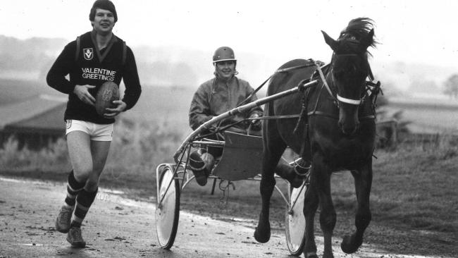 Danny Frawley back in Bungaree with sister and trotting driver  Anne.