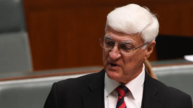 Heartfelt but free-form: Bob Katter speaks, and speaks. Picture: Getty Images