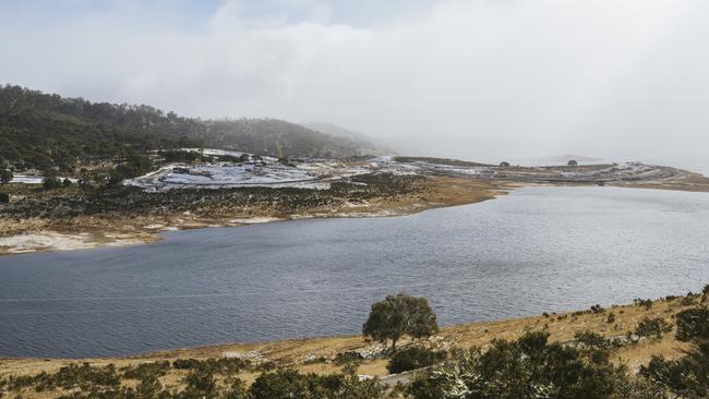 Views of the Snowy 2.0 construction site at the Tantangara Dam. Picture: Jamila Toderas