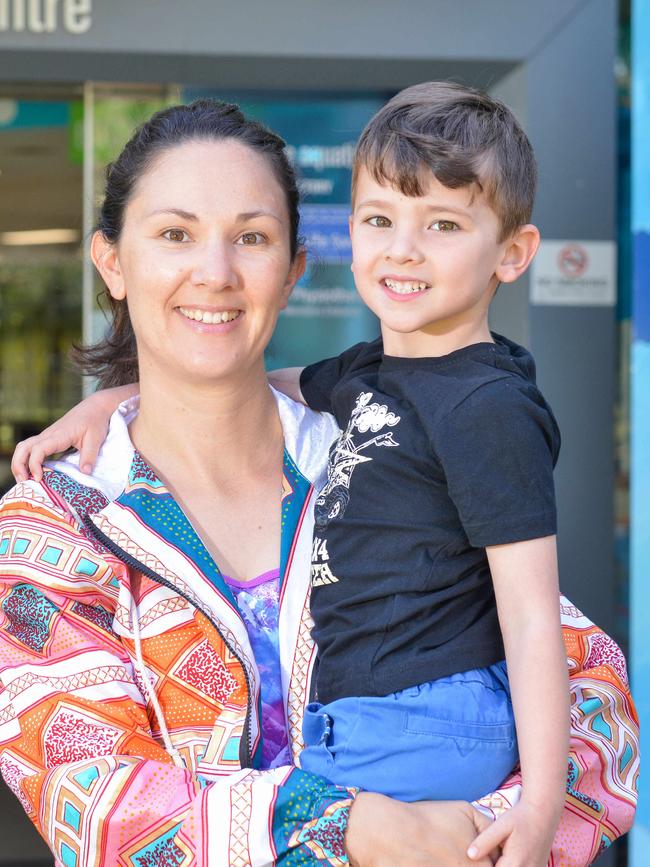 Optimistic: Belinda Piscino of Prospect, with her son Leo at the Aquatic Centre, thinks the plan could be good but wants more details. Picture: Brenton Edwards/AAP