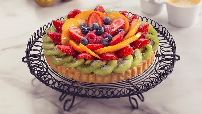 A custom made mixed fruit custard tart from Breads at The Standard Market Company