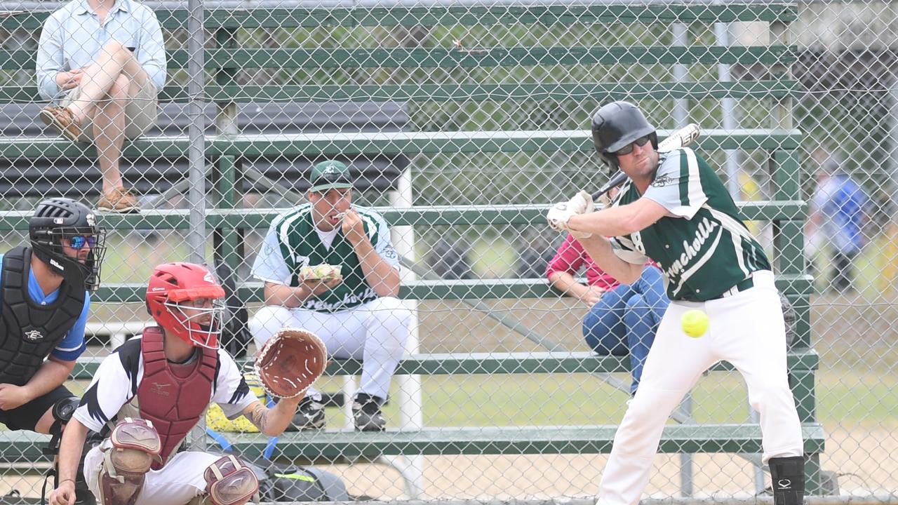 SOFTBALL Open Men's grand final: Frenchville Bushrangers's Daniel Cox