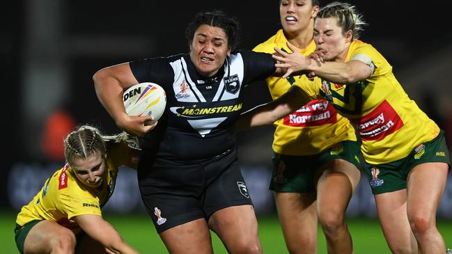 Amber Hall in action for New Zealand. Picture: Getty Images