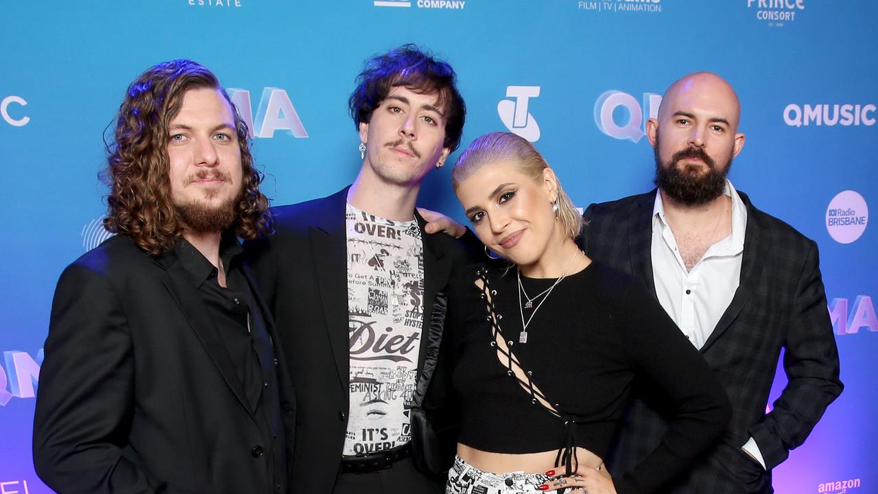 Waax on the 2022 Queensland Music Awards red carpet at The Fortitude Music Hall in Brisbane. Picture: Steve Pohlner