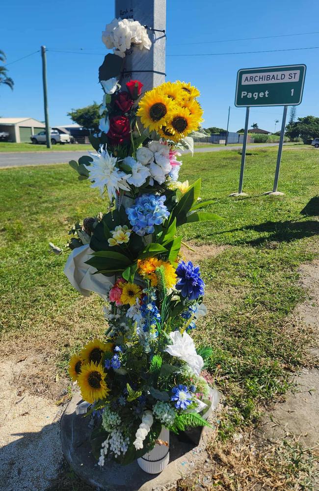 A beautiful and colourful tribute for Slater Pearce near the site where he was involved in a car crash that tragically claimed his life. Photos supplied by the Pearce family.