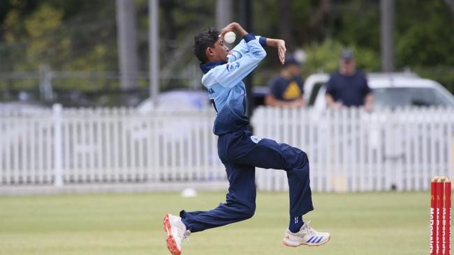 Ethan NatkunamanickamNSW Premier Cricket: U16s AW Green Shield, Grand final.Northern District v Parramatta.Waitara Ave, Waitara NSW 2077, AustraliaPicture Warren Gannon Photography