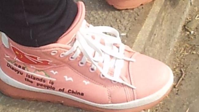 Dr Varrall saw someone wearing these shoes in China just a few years back. Photo credit: Richard Garratt.