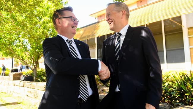 Opposition Leader Bill Shorten with newly announced Labor candidate for Bennelong Dr Brian Owler. Picture: AAP