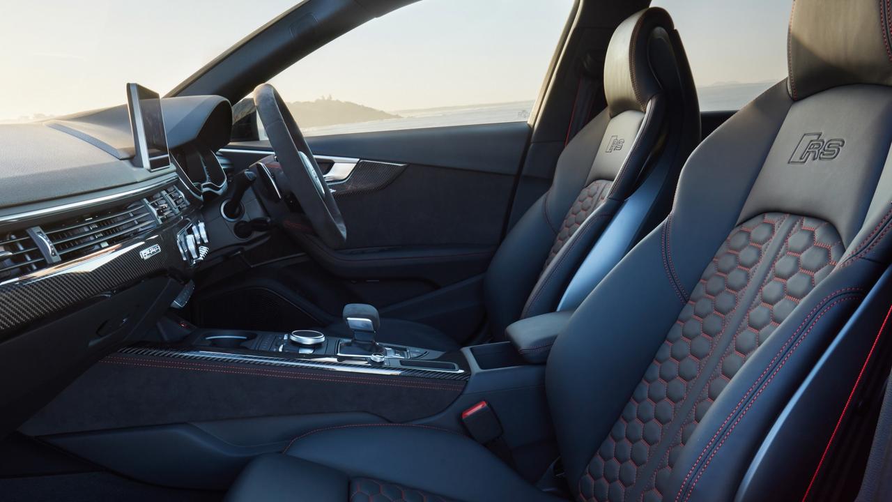 Pampered performance … the new Audi RS4 has massage seats. Picture: Supplied.