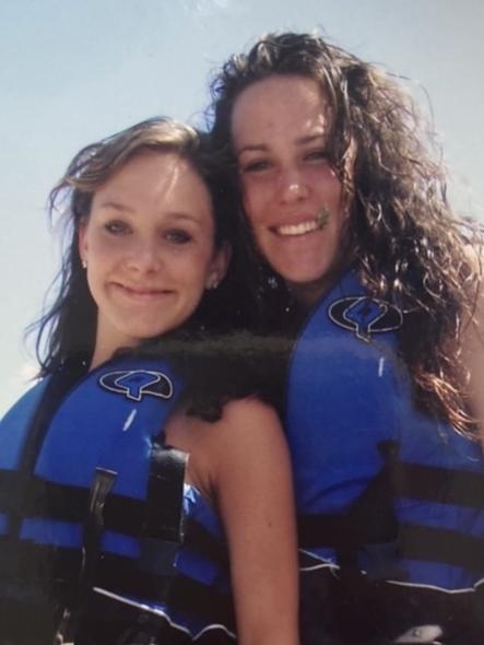 Georgia with her sister Olivia in the months before she was bullied at high school.