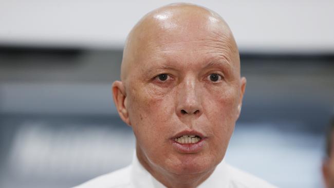 Defence minister Peter Dutton is another serious contender for the PM’s job. Picture Lachie Millard