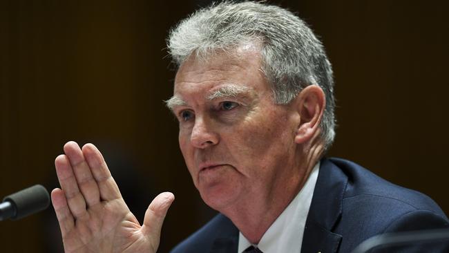 Director-General of the Australian Security Intelligence Organisation (ASIO) Duncan Lewis warns the war against IS influence is far from over. Picture: Lukas Coch/AAP