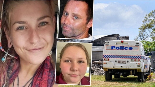 Kristen Olsen (left) has been charged with murder and arson after Biggenden baker Todd Mooney and his daughter Kirra were killed in a shed fire.