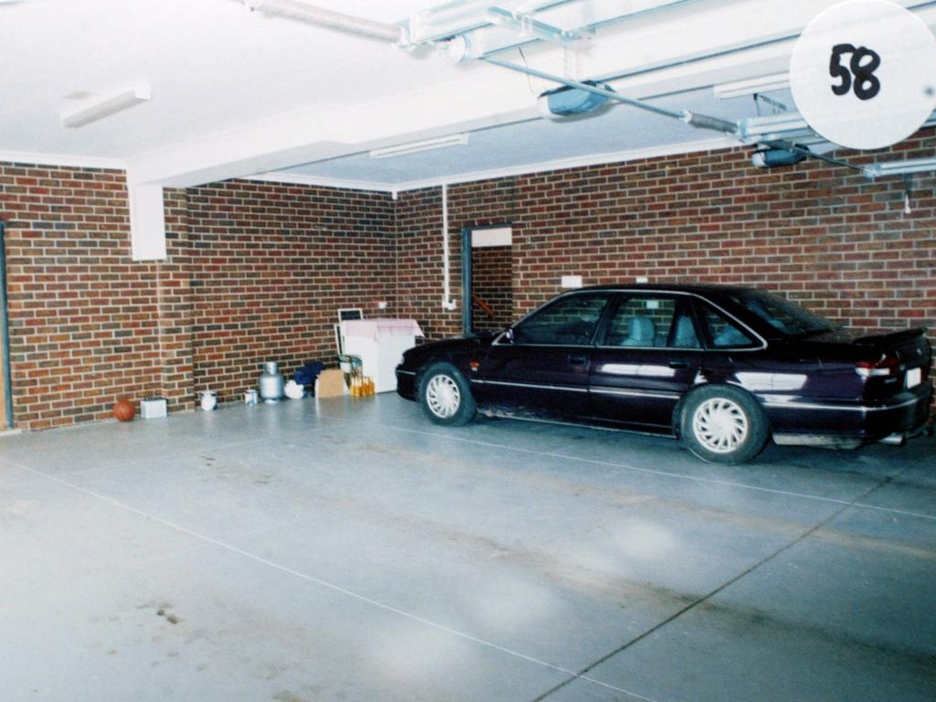 The garage of the Korp family home, where Maria was attacked before being stuffed in the boot of her car.