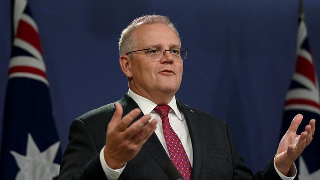 Scott Morrison speaking earlier this week in Sydney.