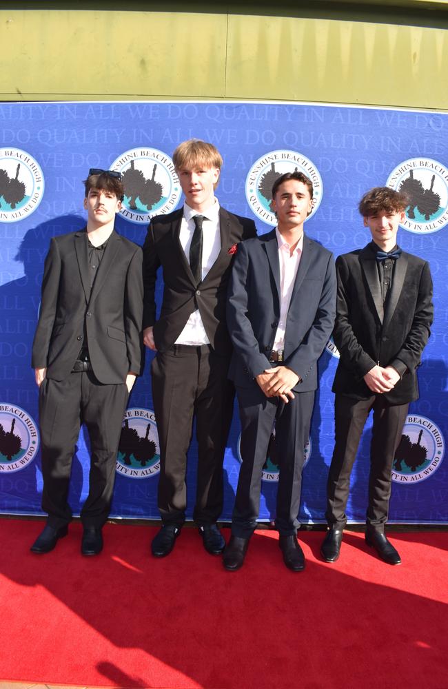 Josh, Ben, Eli and Iwo at the Sunshine Beach State High School formal 2024.