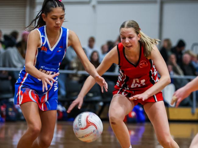 Whyalla vs Mid Hills at Netball SA Country Championships from Netball SA Stadium, Mile End, June 13th, 2022.Picture: Tom Huntley