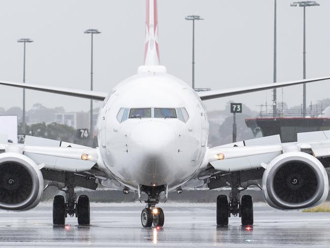 SYDNEY, AUSTRALIA - NewsWire Photos May 6, 2021: A Qantas aircraft taxiing at Sydney Airport.Picture: NCA NewsWire / James Gourley
