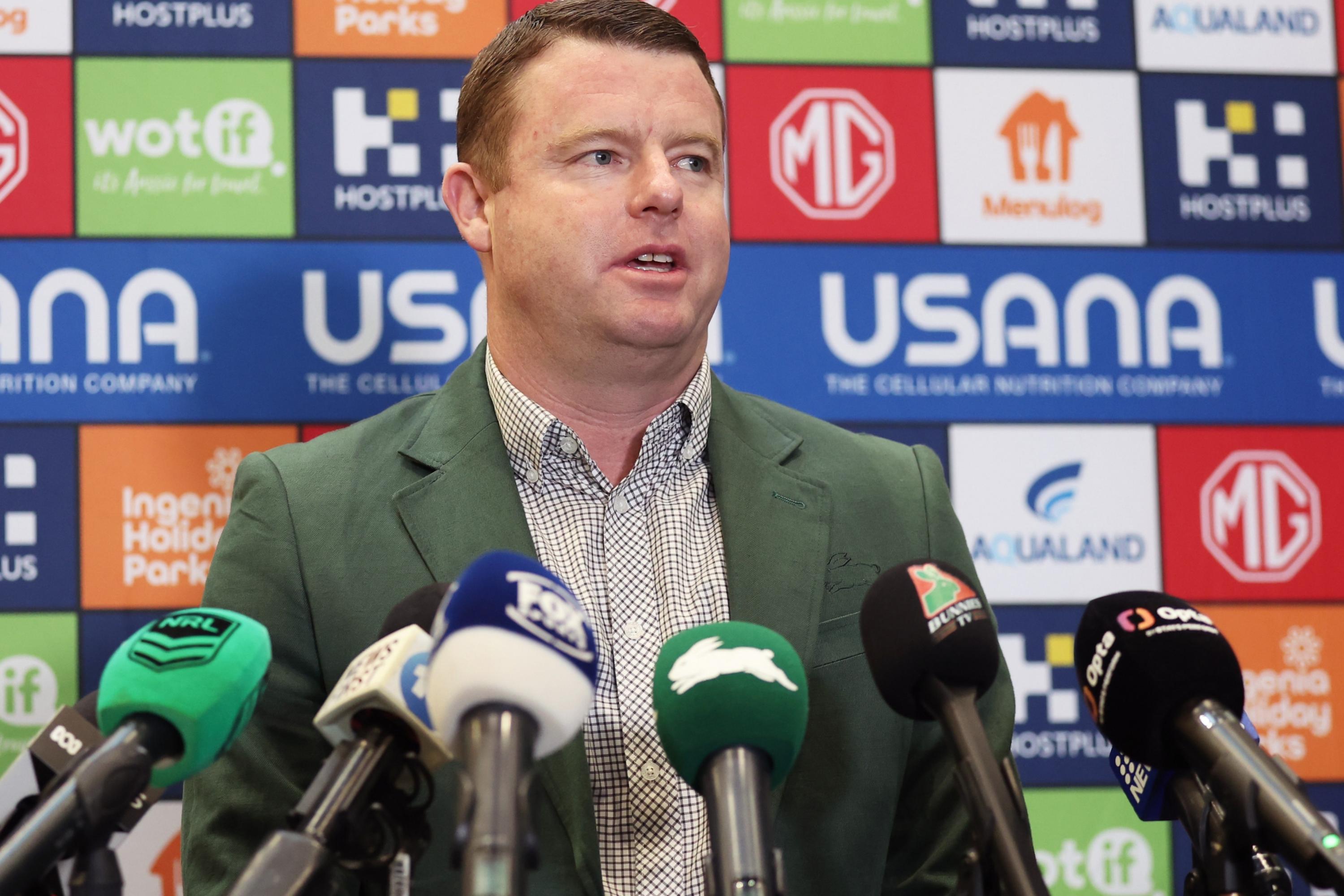 Rabbitohs CEO Blake Solly insists the board and owners are united. Picture: Getty Images