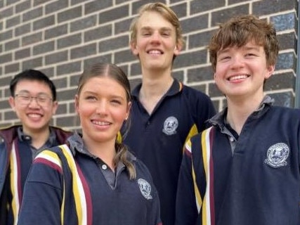 Warracknabeal Secondary College captains 2025: Fionn Kamkhuntod and Cody Polack and Vice-captains: Kalarni Rowe and Joshua Hutchinson. Picture: Facebook