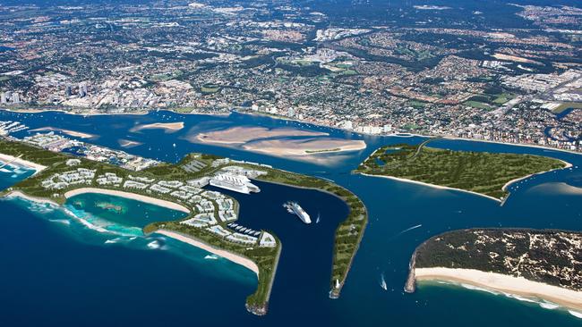 Breakwater Group plans for a mega development involving cruise ship terminal, superyacht marina and ferry terminal at The Spit with 175 land packages for third-party developers