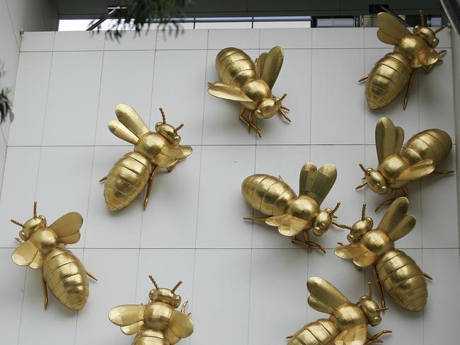 Giant Golden Bee's on Eureka Tower.