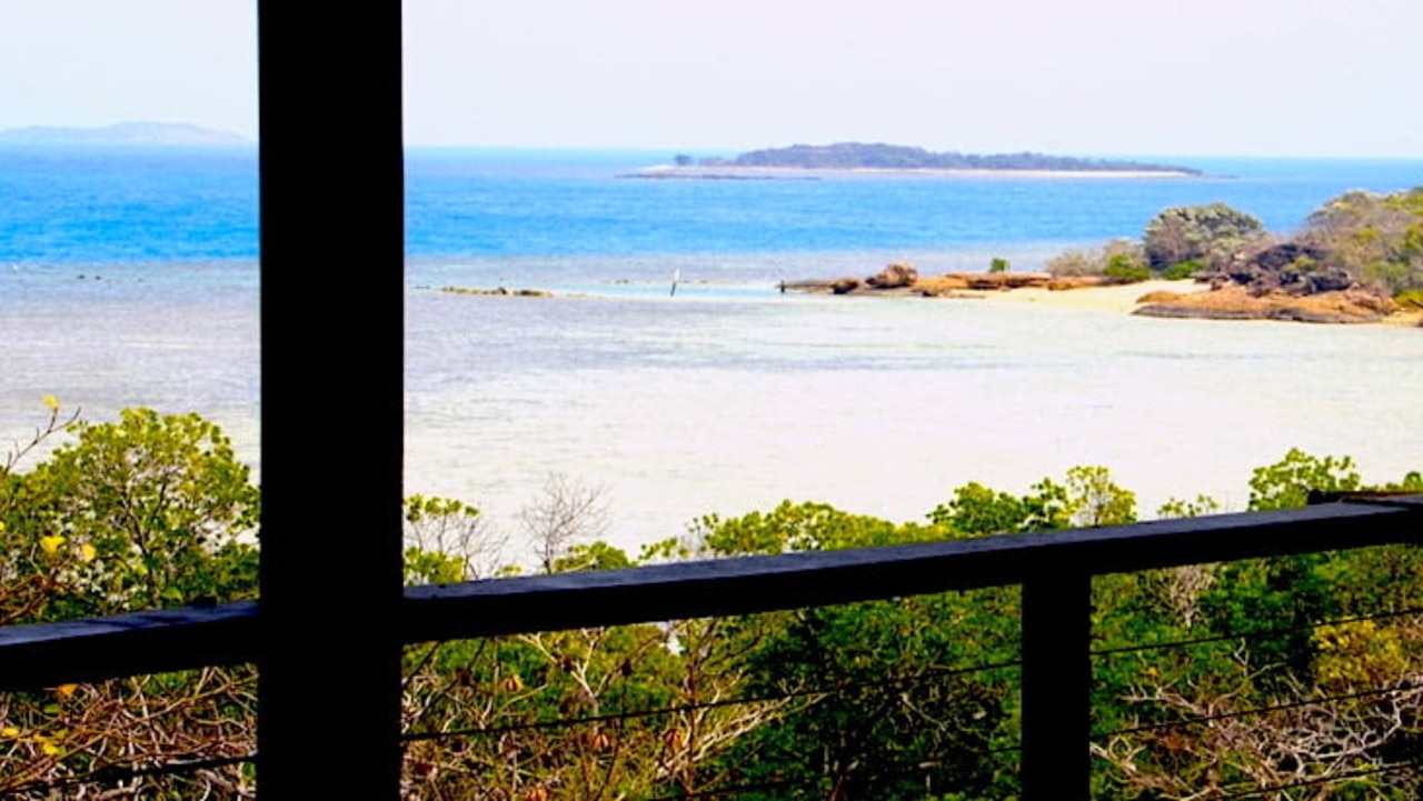 The view from Reef View House on Hicks Island.