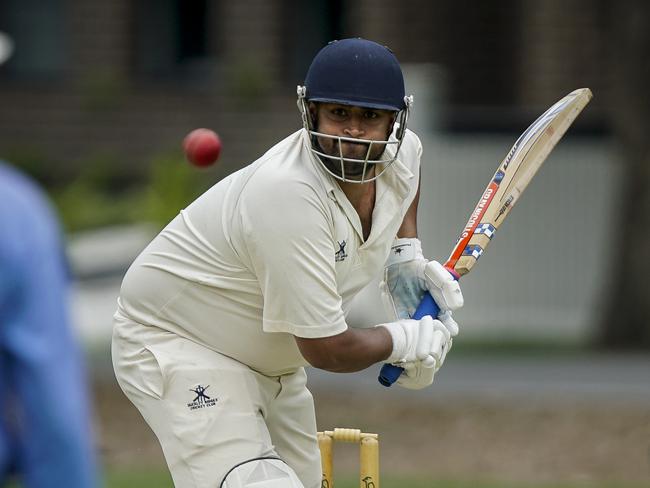 Dandenong District CA: Buckley Ridges v North Dandenong. Buckley Ridges batsman Westley Nicholas. Picture: Valeriu Campan