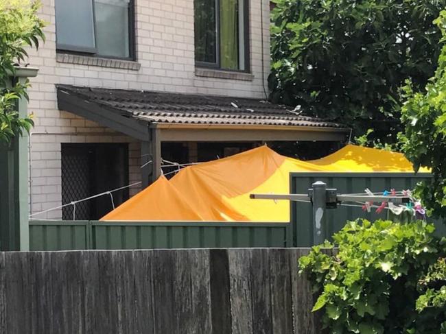 A crime scene photo from Bobby Stuart Allan’s home in Rivett.