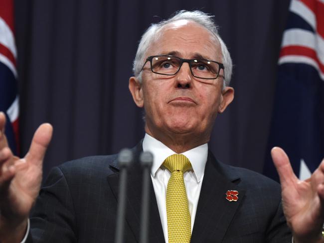 Australia's Prime Minister Malcolm Turnbull speaks at a press conference on the election of President-Elect Donald Trump.