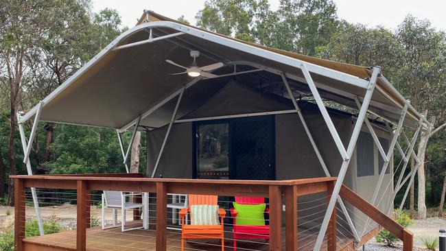 An example of a glamping tent.