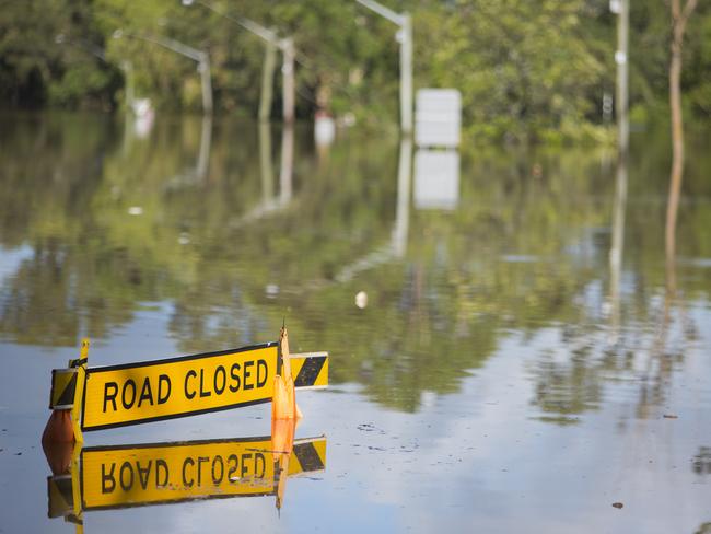 Road closed due to flooding