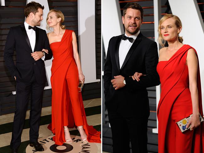 Joshua Jackson and Diane Kruger arrive at the 2015 Vanity Fair Oscar Party. Pictures: AP