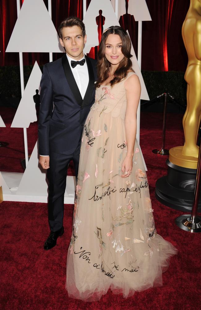 James Righton and Keira Knightley arrive at the 87th Annual Academy Awards.