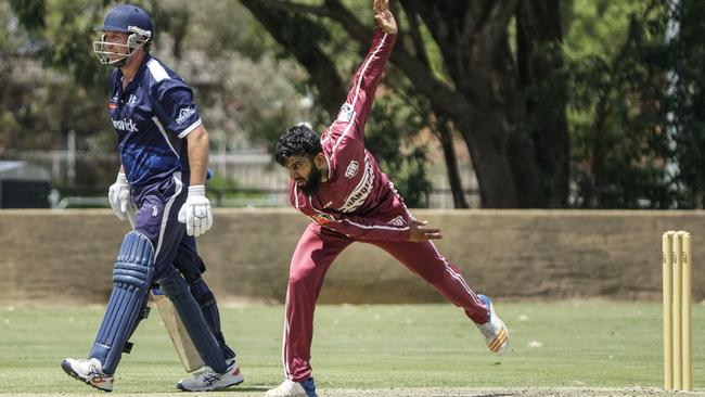 DDCA: North Dandenong bowler Javed Khan. Picture: Valeriu Campan