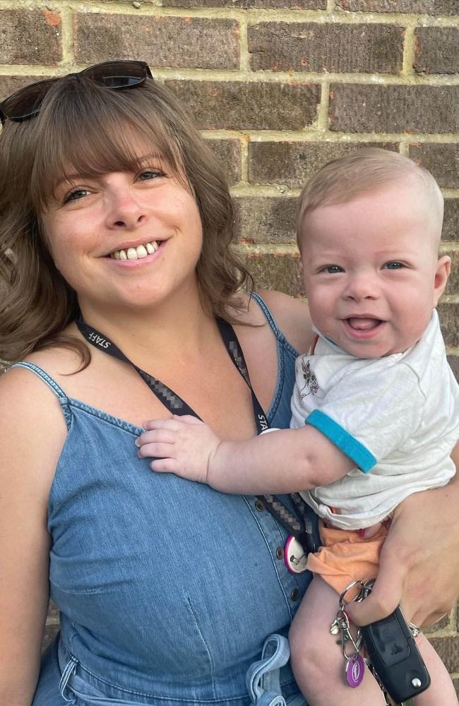 Jennifer holds her son Teddy. Picture: Caters News 