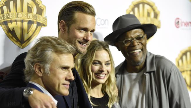 Christoph Waltz, Alexander Skarsgard, Margot Robbie and Samuel L. Jackson arrive at CinemaCon 2016.