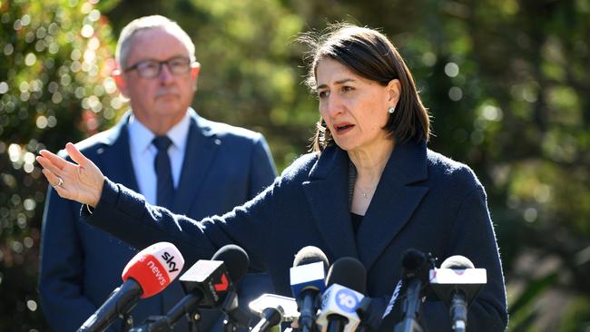 Gladys Berejiklian updated her position on face masks this week. Picture: NCA NewsWire/Joel Carrett