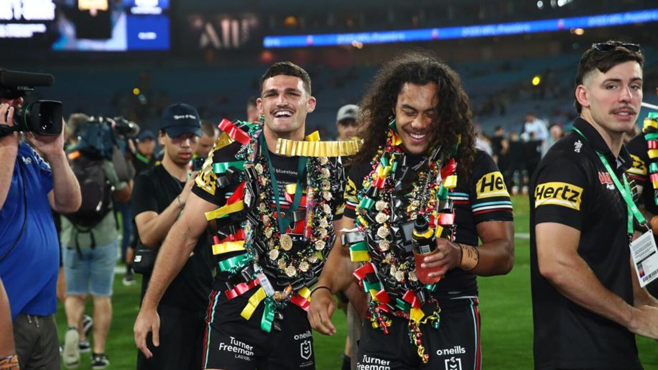 It could take Nathan Cleary some time to adjust without his sidekick in Luai. Picture: NRL Images