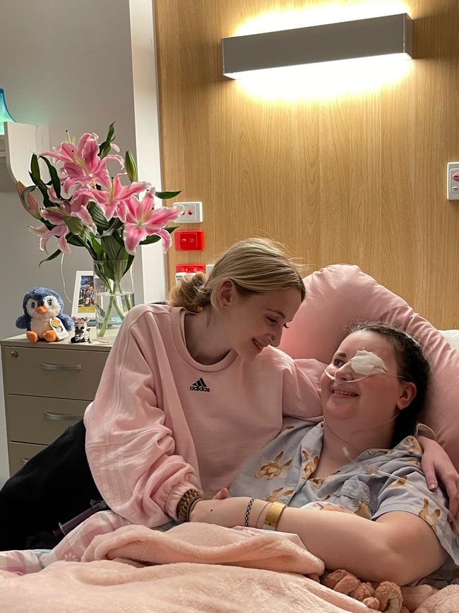 Lily Thai, 23, at Laurel Hospice with friend Annaliese Holland. Picture: Supplied