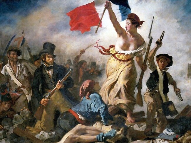 Liberty leading the people by Eugene Delacroix