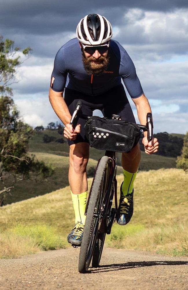 Renowned Moonah cyclist and cycling photographer Marcus Enno, known to all as 'Beardy McBeard', faces a second operation after he was struck by a utility at New Norfolk on Saturday, March 18. Picture: Supplied