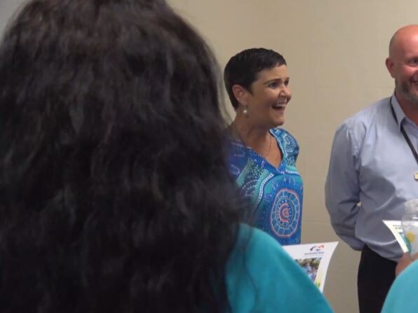 LVRC Mayor Tanya Milligan and Southern Queensland Correctional Centre Prison Director, Nick Rowe thank the women prisoners at SQCC for their work. Photo: Supplied.