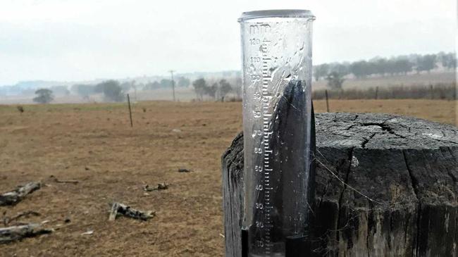 GAUGING THE OUTLOOK: A water gauge at Loch Lomond has recorded 2mm this morning.