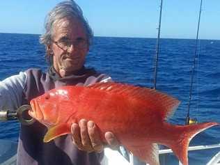 NICE CATCH: Brett Robertson with a decent coronation trout taken from the Barwon Banks on a recent Deep End fishing Charter. Picture: Contributed