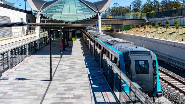 Tallawong station at Rouse Hill. Picture: Monique Harmer