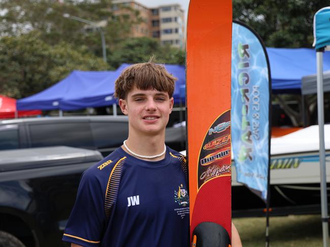 Tuggerawong's Jaali Walsh is taking on the IWWF World Water Ski Racing Championships in Gosford. Picture: Russell Chown Photography