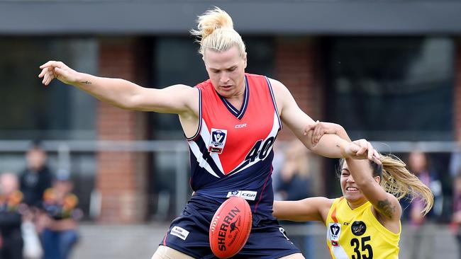 Athlete Hannah Mouncey was given the green light to play in the Victorian Women’s Football League this year. (Pic: Nicole Garmston)