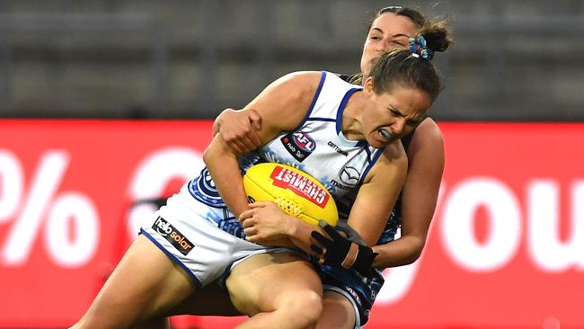 Emma Kearney was a strong contributor for the Kangaroos. Picture: Getty Images