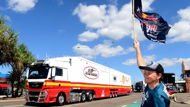 Supercars Transporter Parade in Townsville. Joshua Brunner, Kirwan. Picture: Evan Morgan